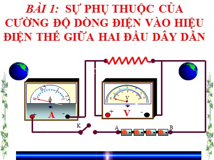 Bài giảng Vật lí Lớp 9 - Bài 1: Sự phụ thuộc của cường độ dòng điện vào hiệu điện thế giữa hai đầu dây dẫn - Trường THCS Quách Văn Phẩm
