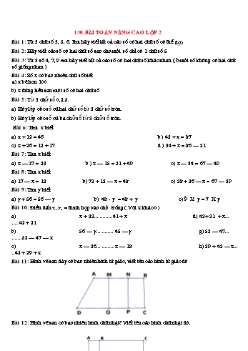 130 bài toán nâng cao Lớp 2