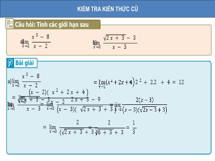 Bài giảng Toán Lớp 11 - Chương V, Bài 1: Định nghĩa và ý nghĩa của đạo hàm