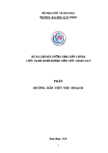 Bài thu hoạch cuối khóa Bồi dưỡng theo tiêu chuẩn chức danh nghề nghiệp Giáo viên Tiểu học Hạng III - Điểu Thắng