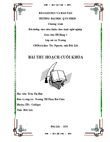 Bài thu hoạch cuối khóa Bồi dưỡng theo tiêu chuẩn chức danh nghề nghiệp Giáo viên Tiểu học Hạng II - Trần Thị Huê