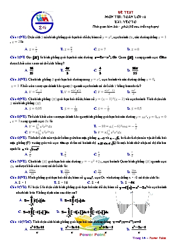 Đề ôn tập Toán Lớp 10 - Bài: Véc tơ (Có đáp án)