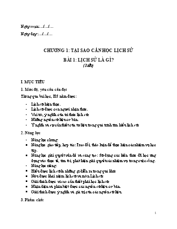 Giáo án cả năm Lịch sử Lớp 6 (Chân trời sáng tạo)