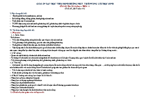 Giáo án Hóa học Lớp 11 - Bài 25: Anka