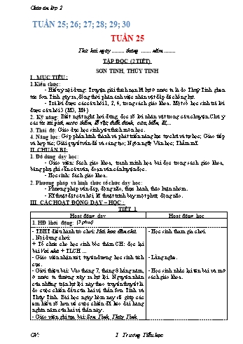 Giáo án Lớp 2 - Tuần 25 đến 30