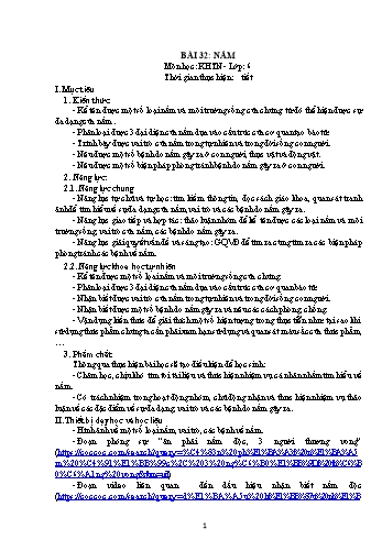 Giáo án Sinh học Khối 6 - Bài 32: Nấm (Kết nối tri thức với cuộc sống)