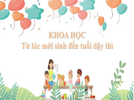 Bài giảng Khoa học 5 - Bài 6: Từ lúc mới sinh đến tuổi dậy thì