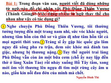 Bài giảng Tiếng Việt 5 - Tuần 26 - Luyện tập thay thế từ ngữ để liên kết câu