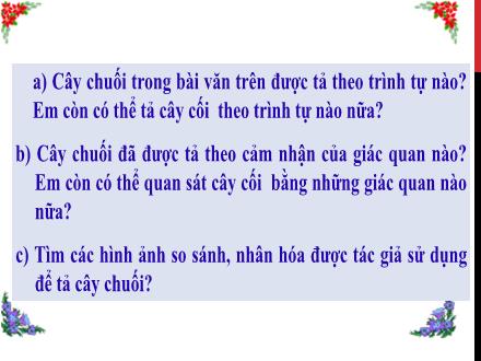 Bài giảng Tiếng Việt 5 - Tuần 27 - Ôn tập về tả cây cối