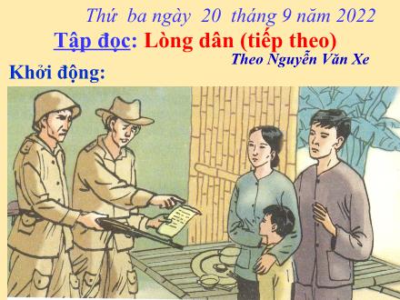 Bài giảng Tiếng Việt Lớp 5 (Tập đọc) - Tuần 3 - Lòng dân (Tiếp theo) - Năm học 2022-2023