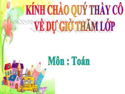 Bài giảng Toán 1 - Bảng trừ trong phạm vi 15