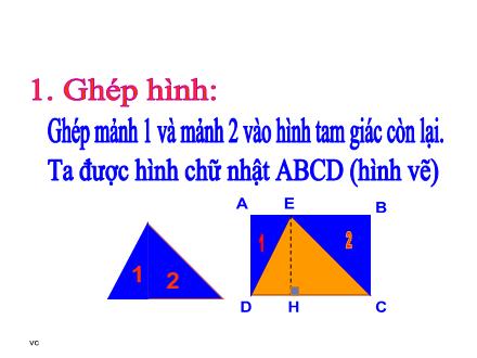 Bài giảng Toán 5 - Diện tích hình tam giác