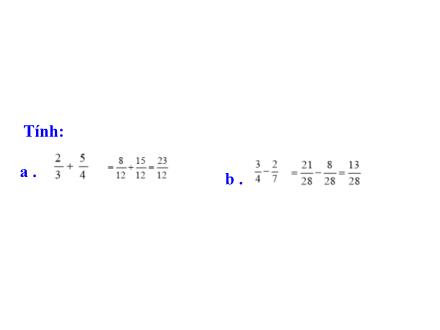 Bài giảng Toán Lớp 4 - Bài: Phép nhân phân số