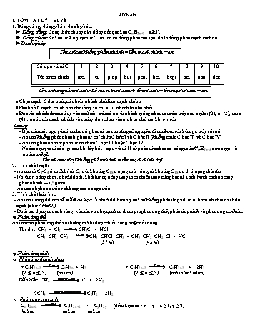 Bài tập thực hành Hóa Học Lớp 11 - Bài: Ankan