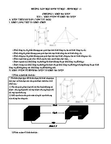 Bài tập thực hành Toán 12 (Hình học) - Tuần 1+2 - Chương I: Khối đa diện