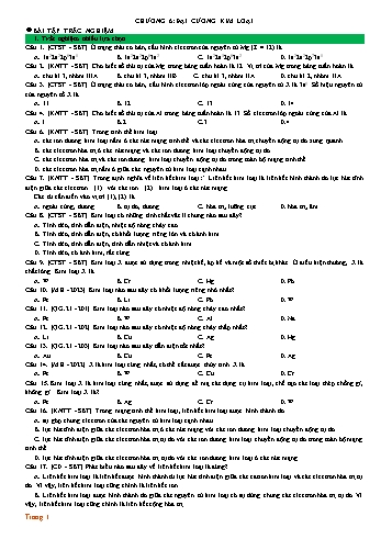 Đề cương ôn tập giữa kì II môn Hóa Học 12