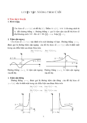 Đề cương ôn tập môn Toán 12 - Tuần 4 - Luyện tập: Đường tiệm cận