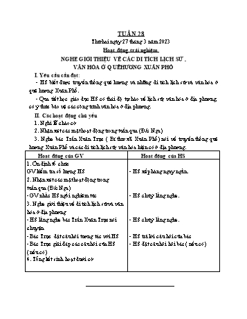 Giáo án các môn Lớp 5 - Tuần 28 - Năm học 2022-2023