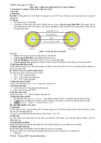 Giáo án Công nghệ 10 - Tuần 5 - Bài 7: Một số tính chất của đất trồng