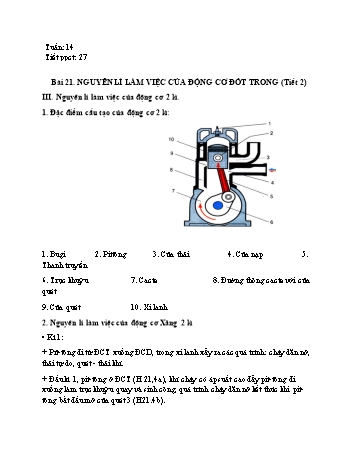 Giáo án Công nghệ Lớp 11 - Tuần 14