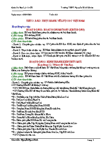 Giáo án Địa Lý 12 - Tuần 3 - Năm học 2021-2022 - Nguyễn Ngọc Đính