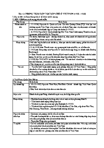 Giáo án Lịch Sử 12 - Tuần 5 - Bài 13+14