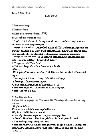 Giáo án Ngữ Văn 10 - Tuần 5 - Trường THPT Nguyễn Bỉnh Khiêm