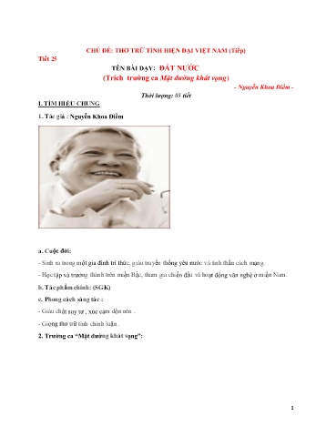 Giáo án Ngữ Văn 12 - Tuần 5 - Tiết 25 - Đất nước